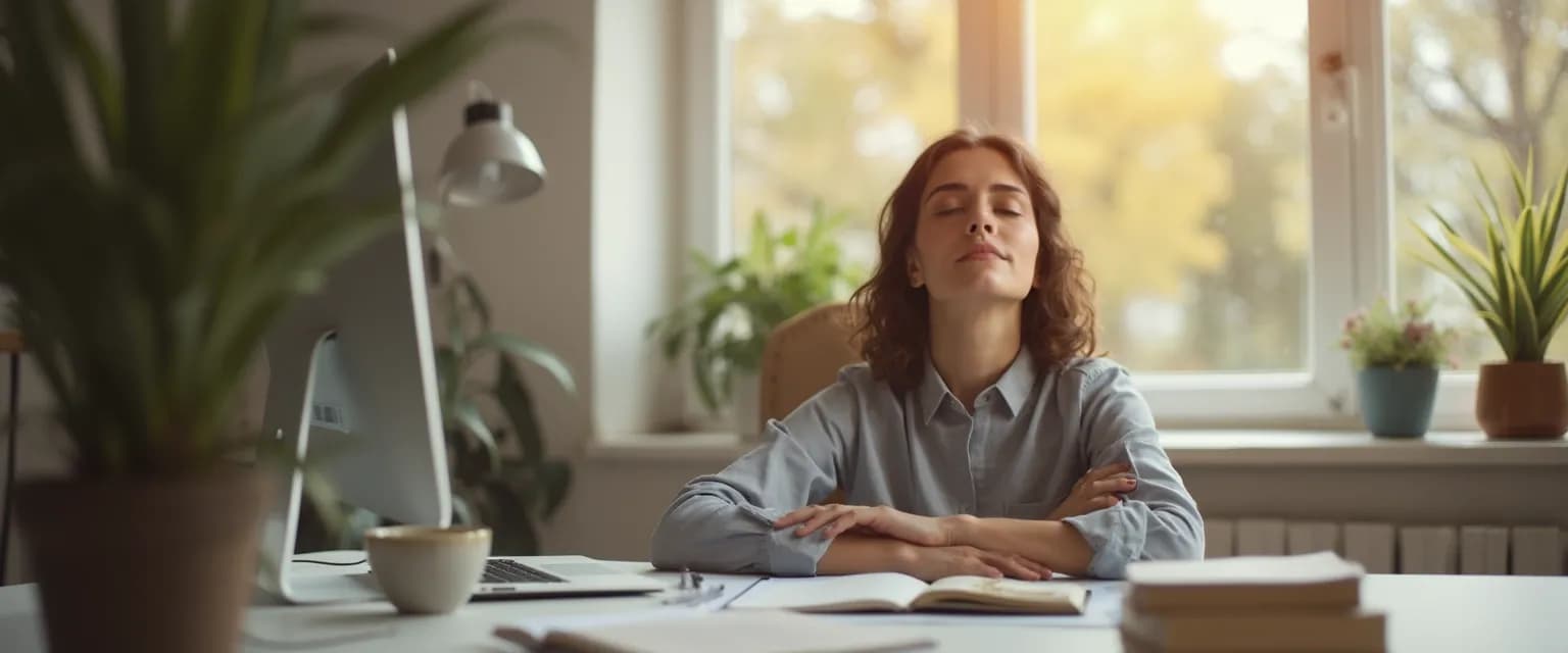 Professional using micro-moment practices for developing emotional intelligence in the workplace