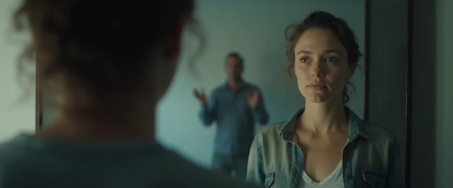 Person demonstrating self awareness in conflict management through calm body language during discussion