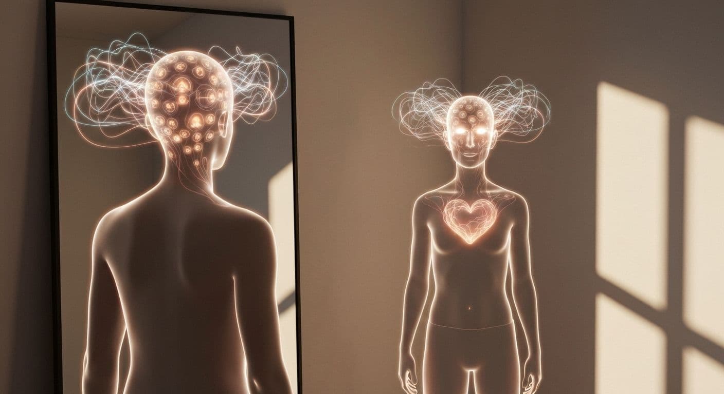 Person reflecting on emotions and thoughts, illustrating self awareness for dummies in daily life