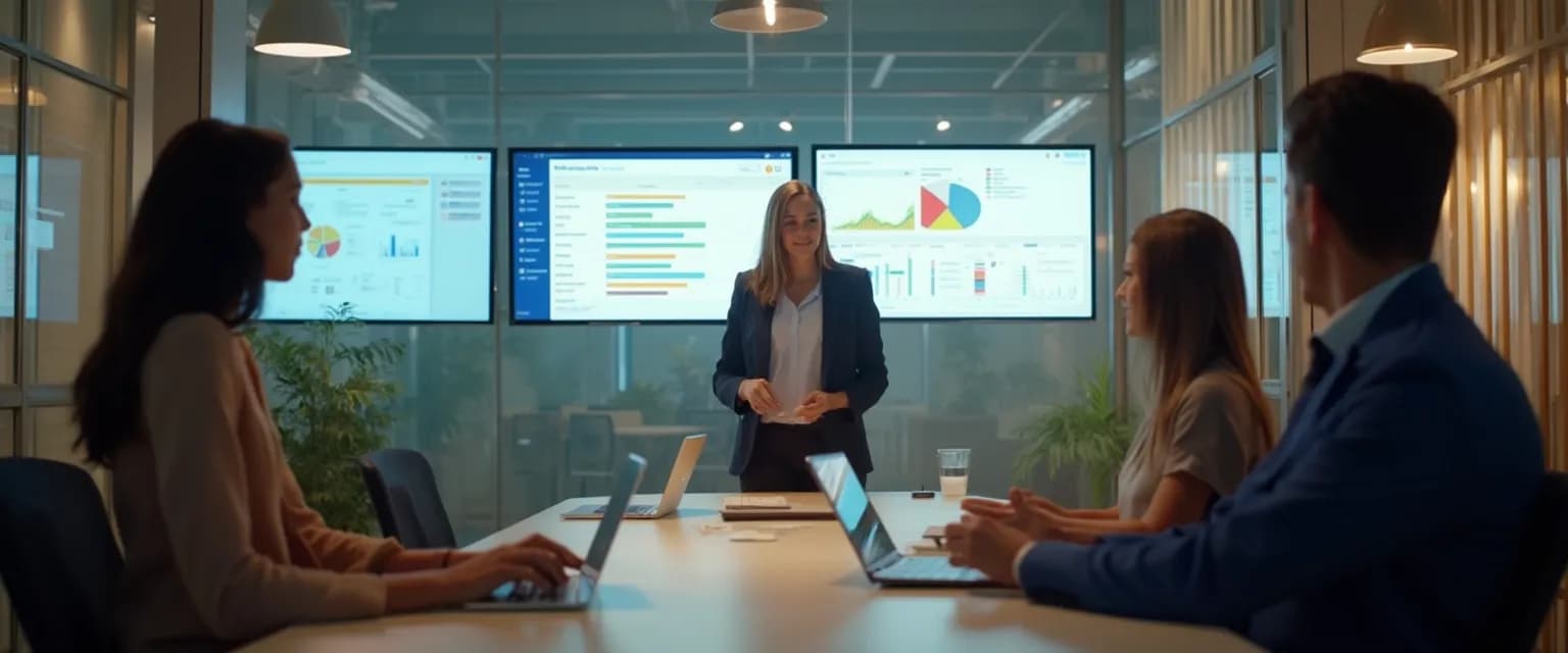 HR professional using human resources management application for employee onboarding