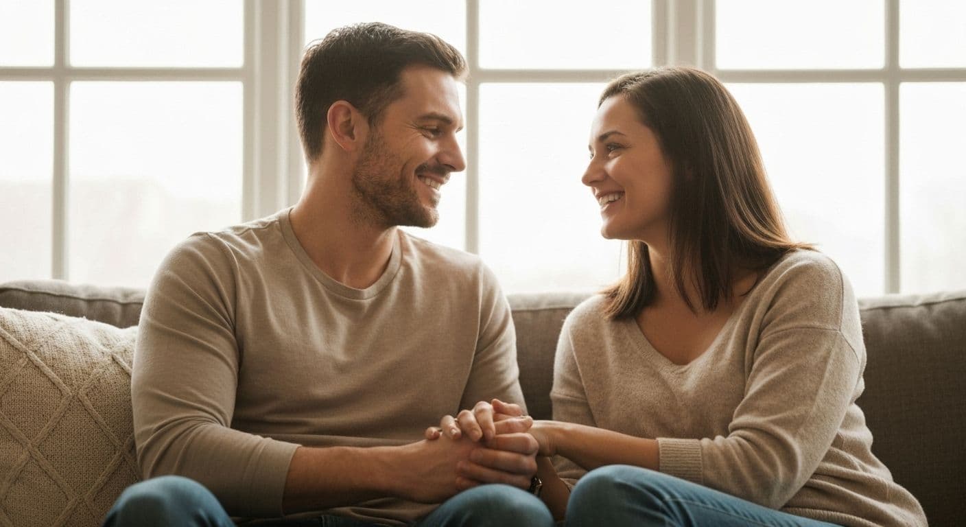 Couple practicing daily habits to transform their breakup to makeup relationship into lasting partnership