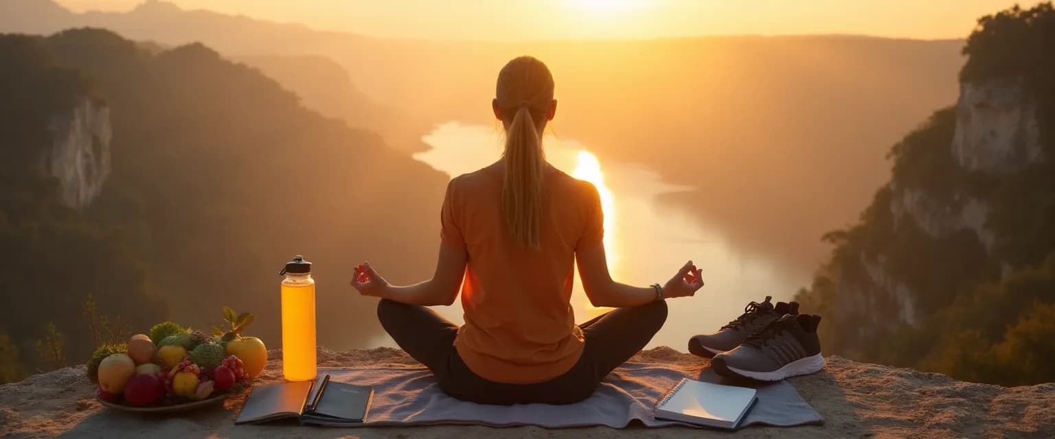 Person practicing daily habits for a healthy life healthy mind connection