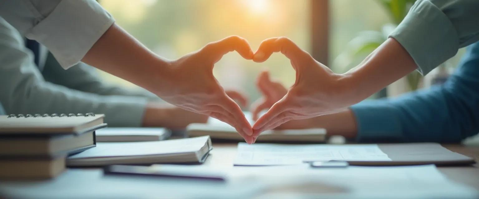 Professional practicing micro-habits for emotional intelligence and resilience during a busy workday