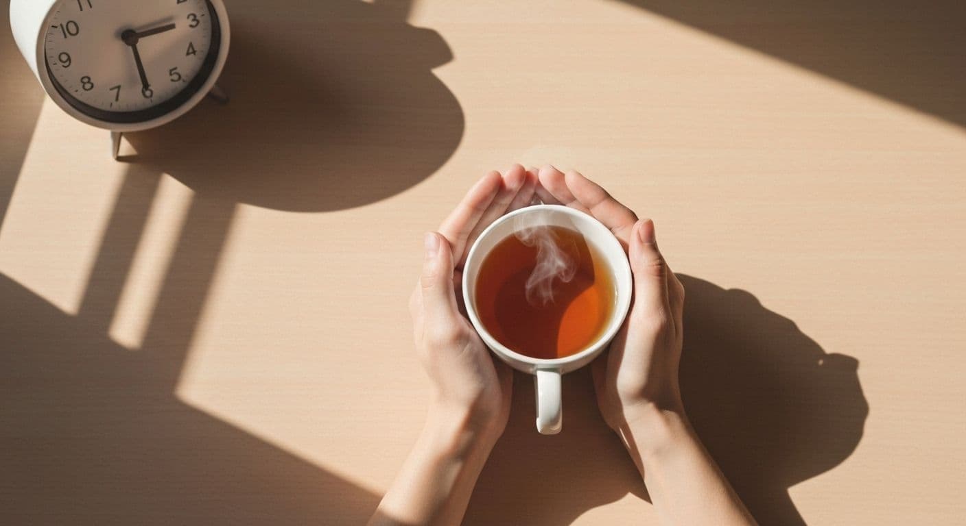 Person using breathing technique to calm your mind during stressful moment