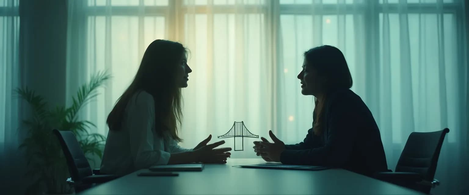 Professional using emotional intelligence skills to navigate workplace conflict constructively