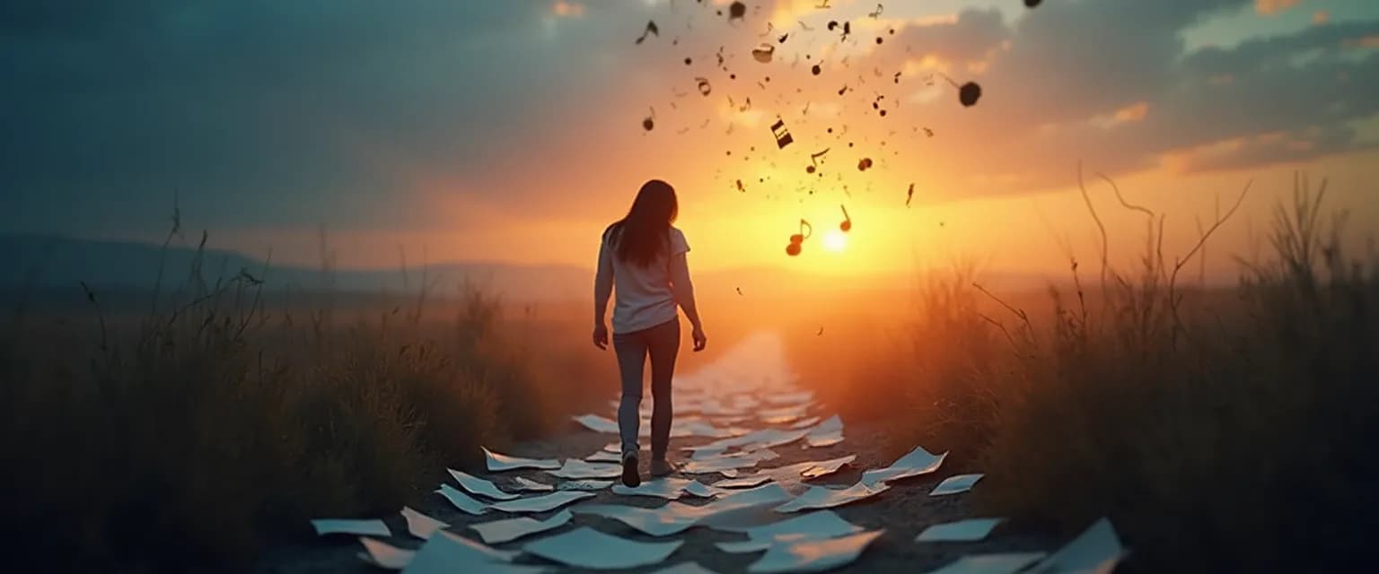 Person expressing emotions creatively while moving on after heartbreak