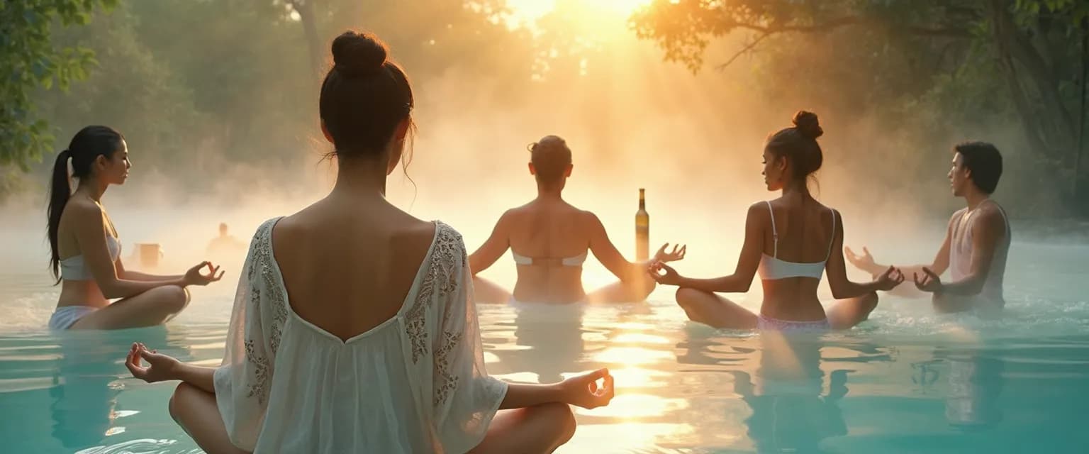 Person practicing mind refreshing ritual from global cultural traditions