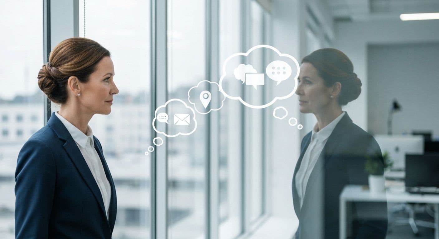 Professional describing self-awareness naturally in performance review conversation