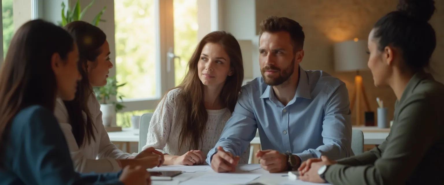 Leader demonstrating emotional intelligence effective leadership with diverse team members