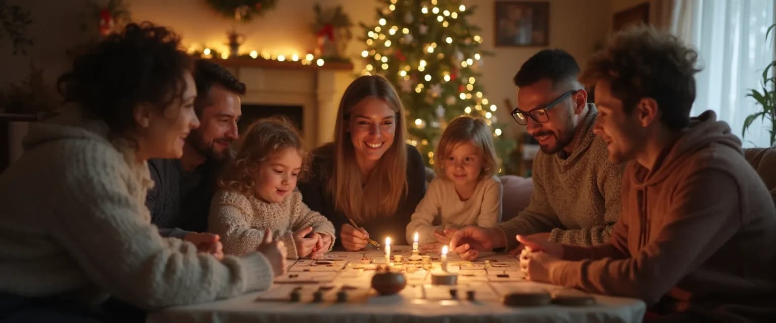 Family engaging in activities that reduce anxiety during holiday celebrations