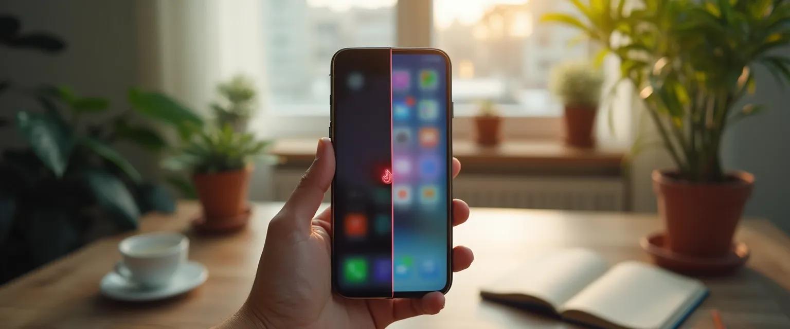 Person setting healthy breakup TikTok boundaries on their smartphone for better mental health