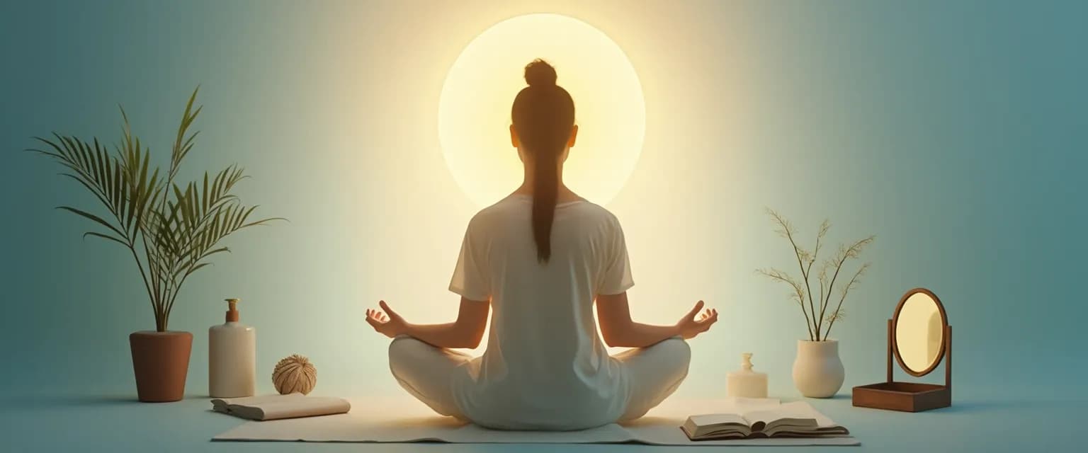 Person practicing self-awareness exercises from positive psychology