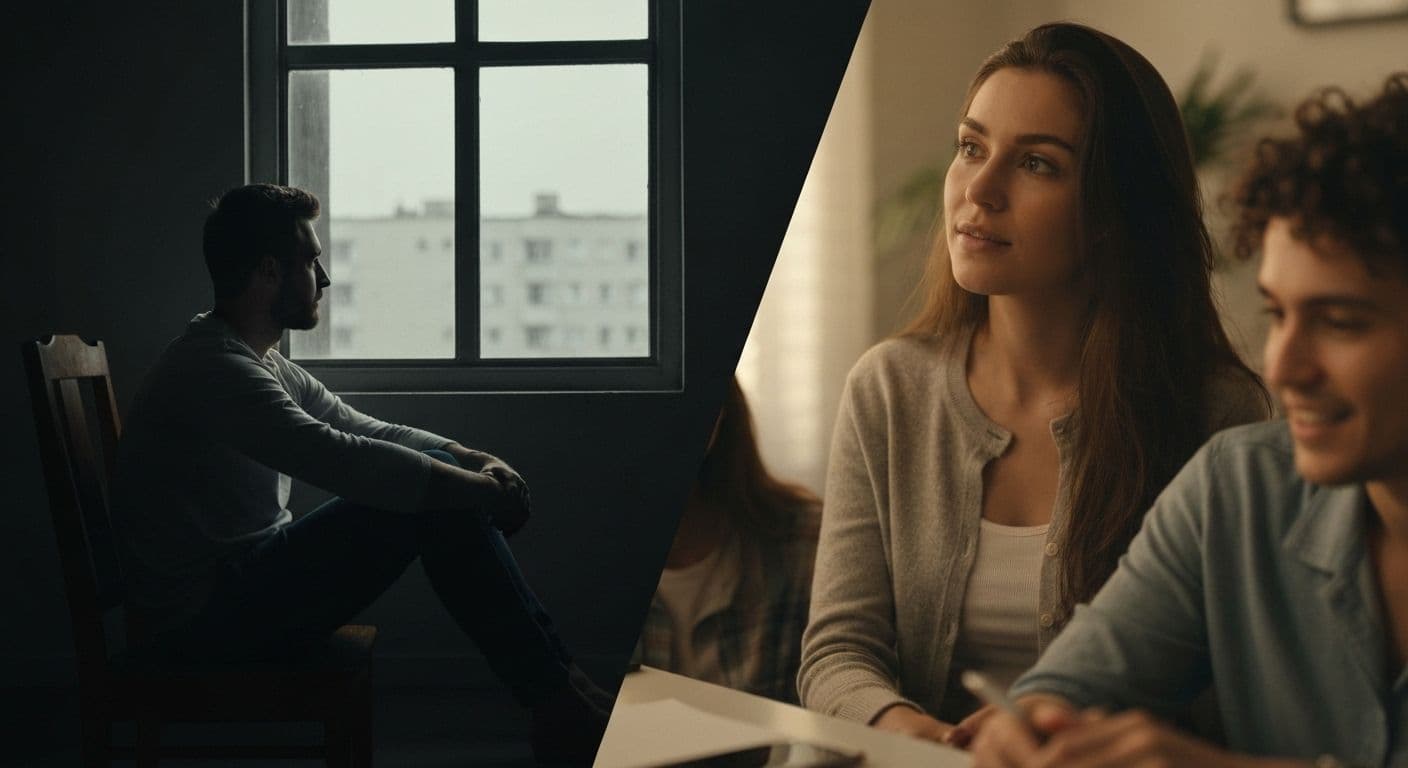 Young man experiencing first heartbreak for guys while learning healthy recovery strategies