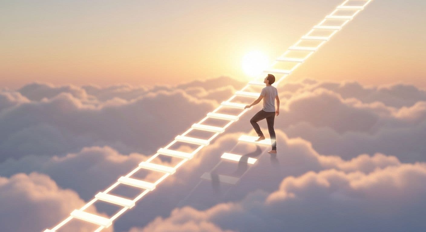 Visual diagram showing the five levels of self-awareness with upward progression arrows and supportive icons