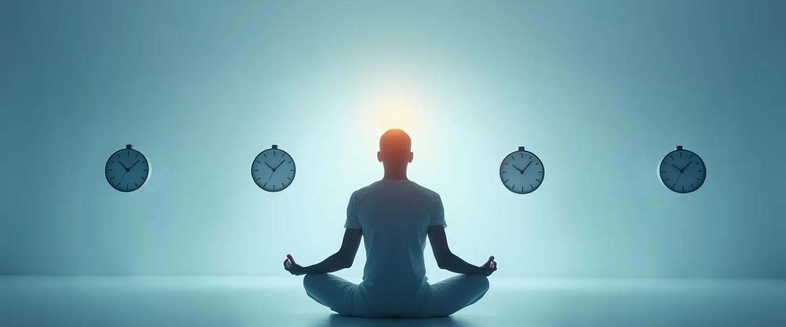 Person practicing quick self awareness summary exercise with calm expression