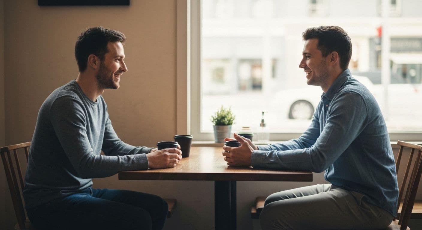 Couple having authentic conversation during emotionally honest first date to navigate love dates and heartbreaks