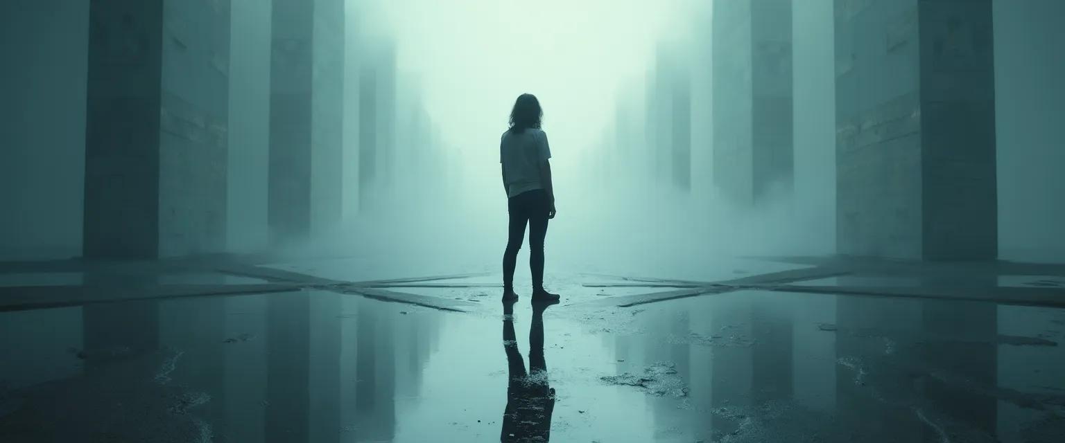 Person examining their thoughts, demonstrating self-awareness and critical thinking through questioning assumptions