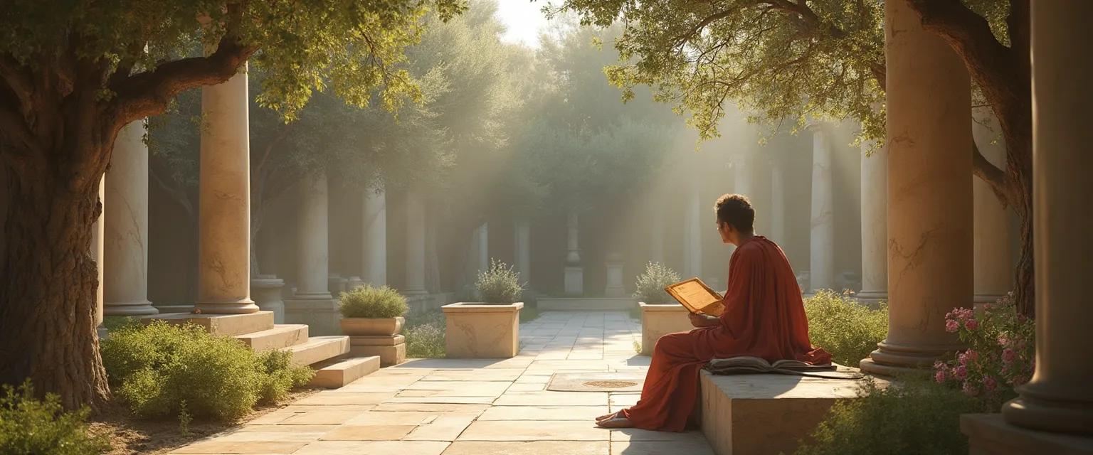 Illustration showing the 7 principles according to Aristotle happiness is built upon