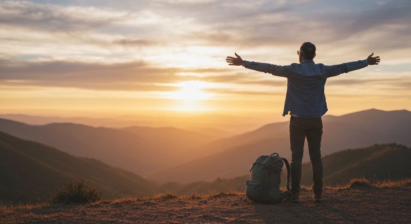 Person finding yourself after a breakup through solo hiking adventure in nature