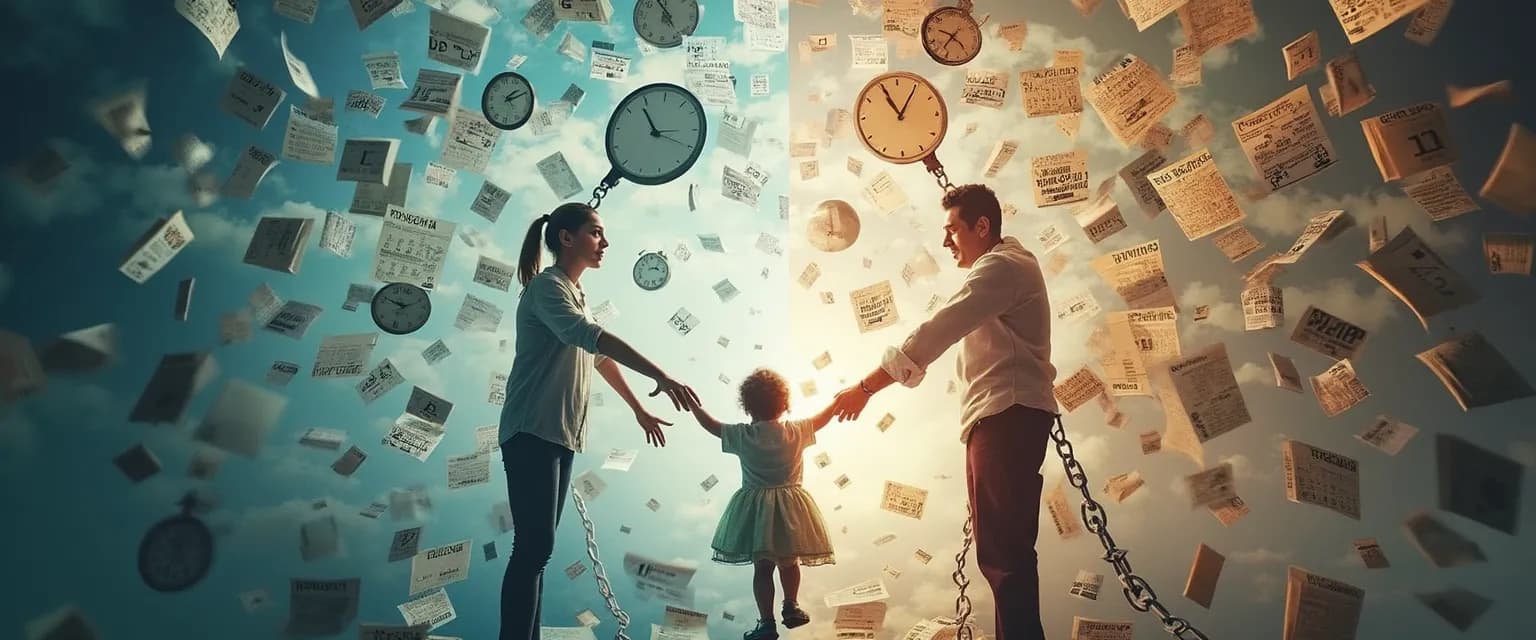 Person breaking free from childhood programming that causes procrastination habits