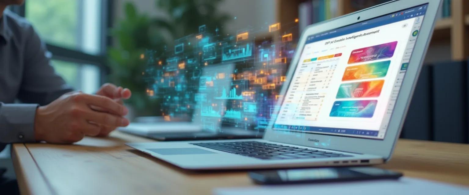 Interactive emotional intelligence in PDF assessment with fillable form fields and automatic scoring