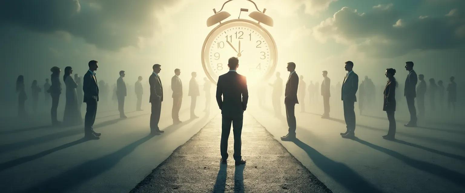 Person overcoming procrastination during career pivot by taking small, focused steps forward