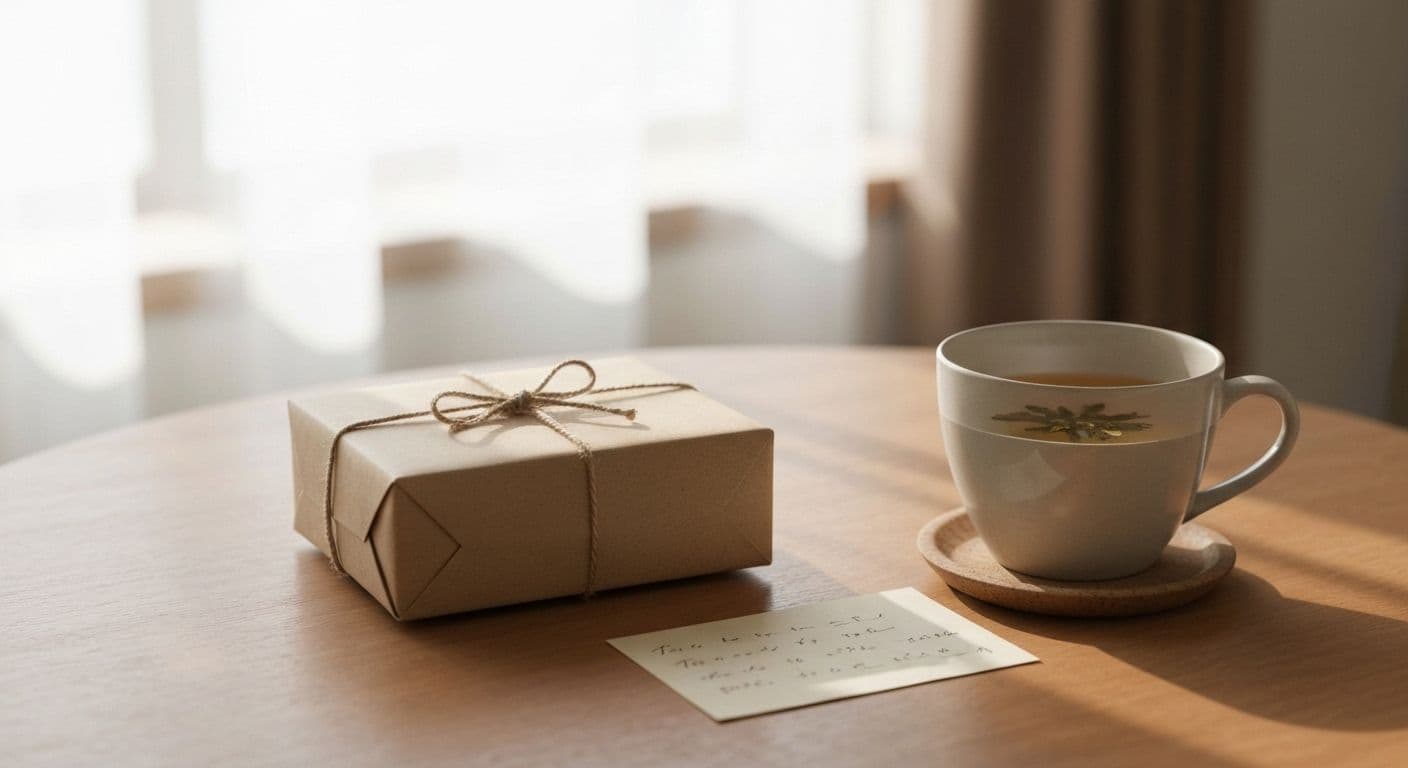 Thoughtful comfort gifts showing what to get someone who lost a loved one including soft blanket and care package