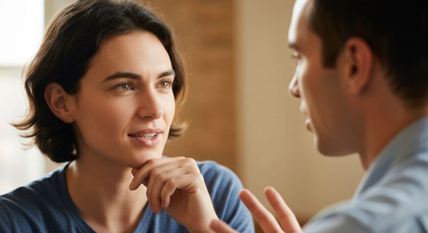 Person practicing mindful listening techniques from article on self awareness