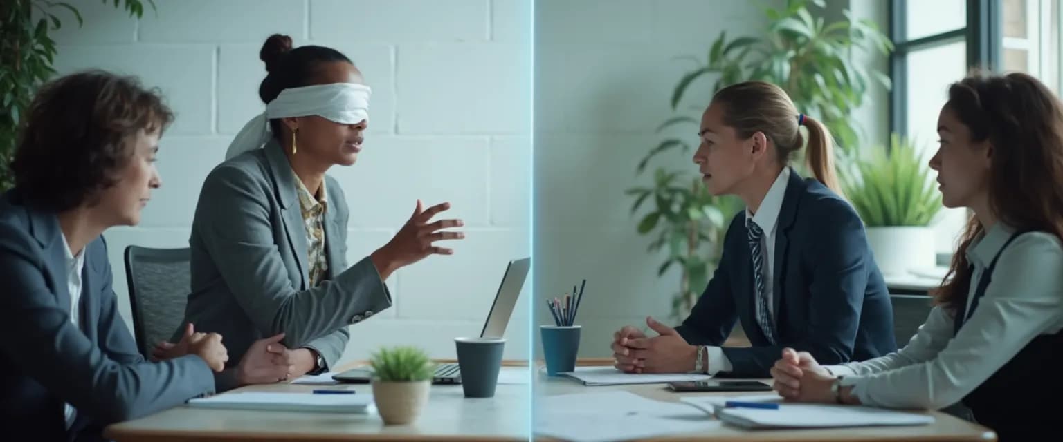 Team meeting showing signs of zero self-awareness in workplace interactions