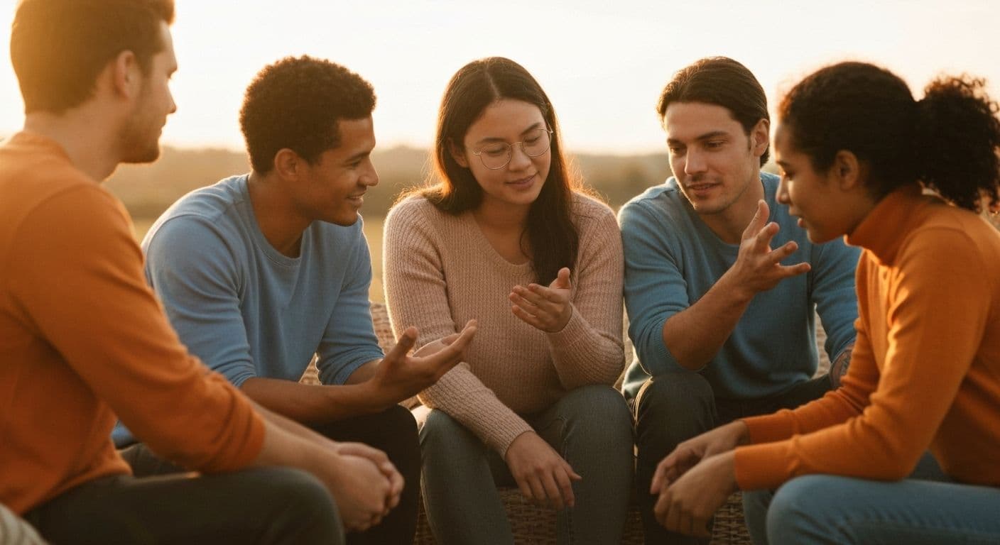 Person healing from heartbreak while maintaining healthy social connections with supportive friends