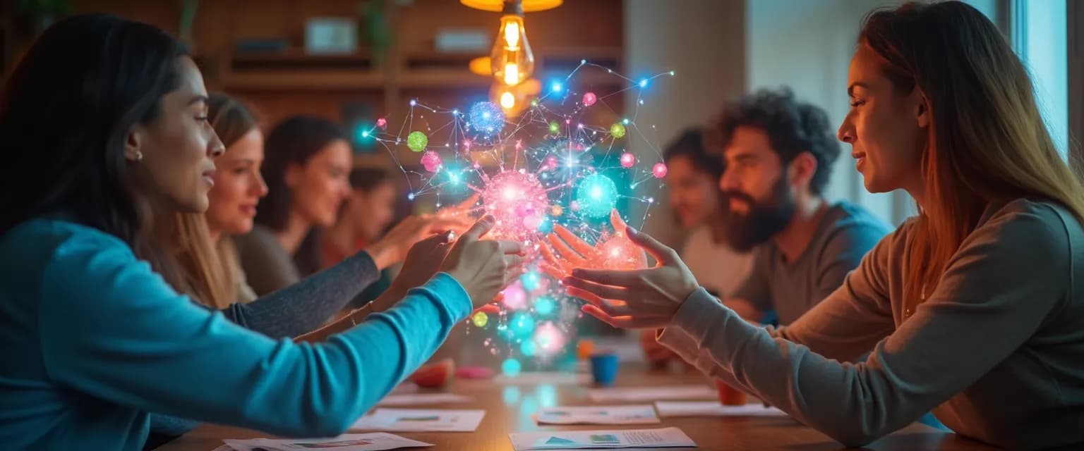 Team members engaged in emotional intelligence and team building activities to break down silos