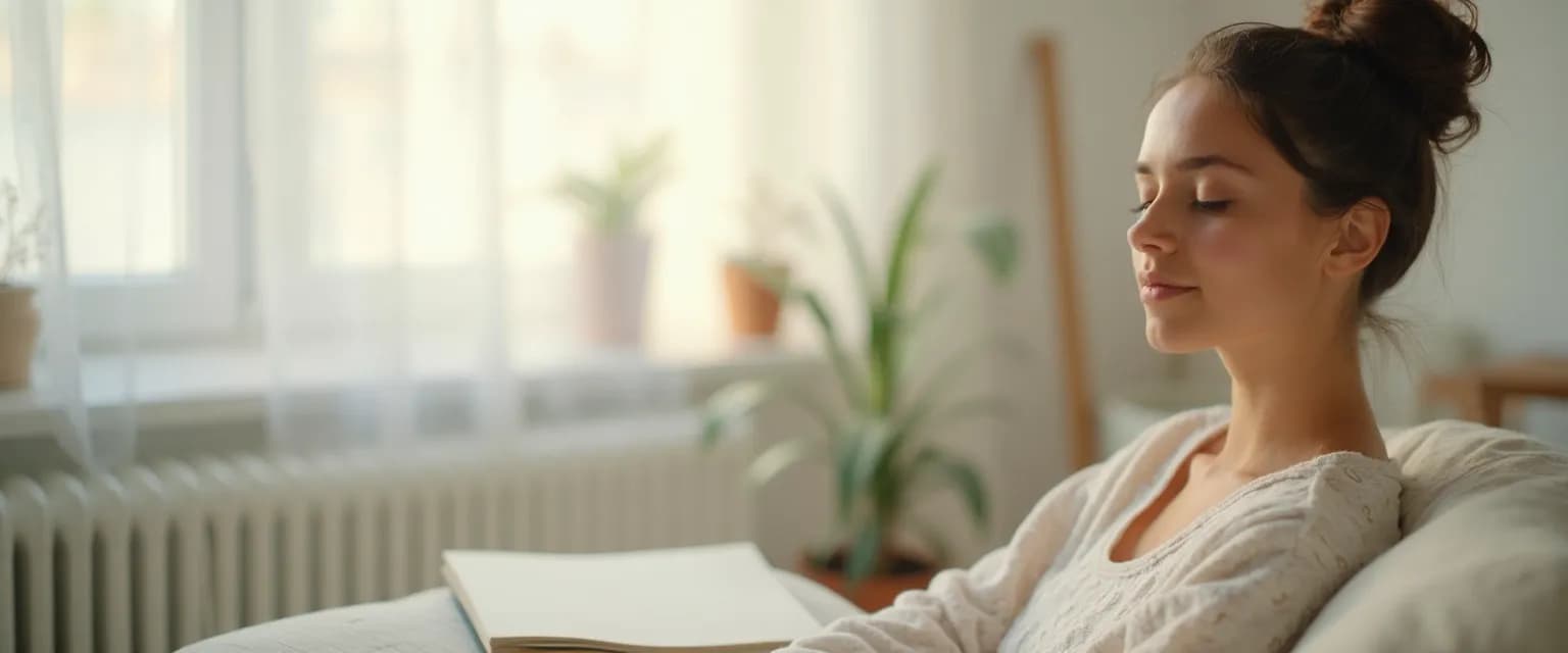 Person practicing simple mindfulness counseling technique during daily activities