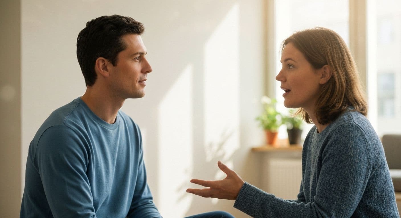 Person practicing mindfulness listening activity during coffee break with peaceful focused expression