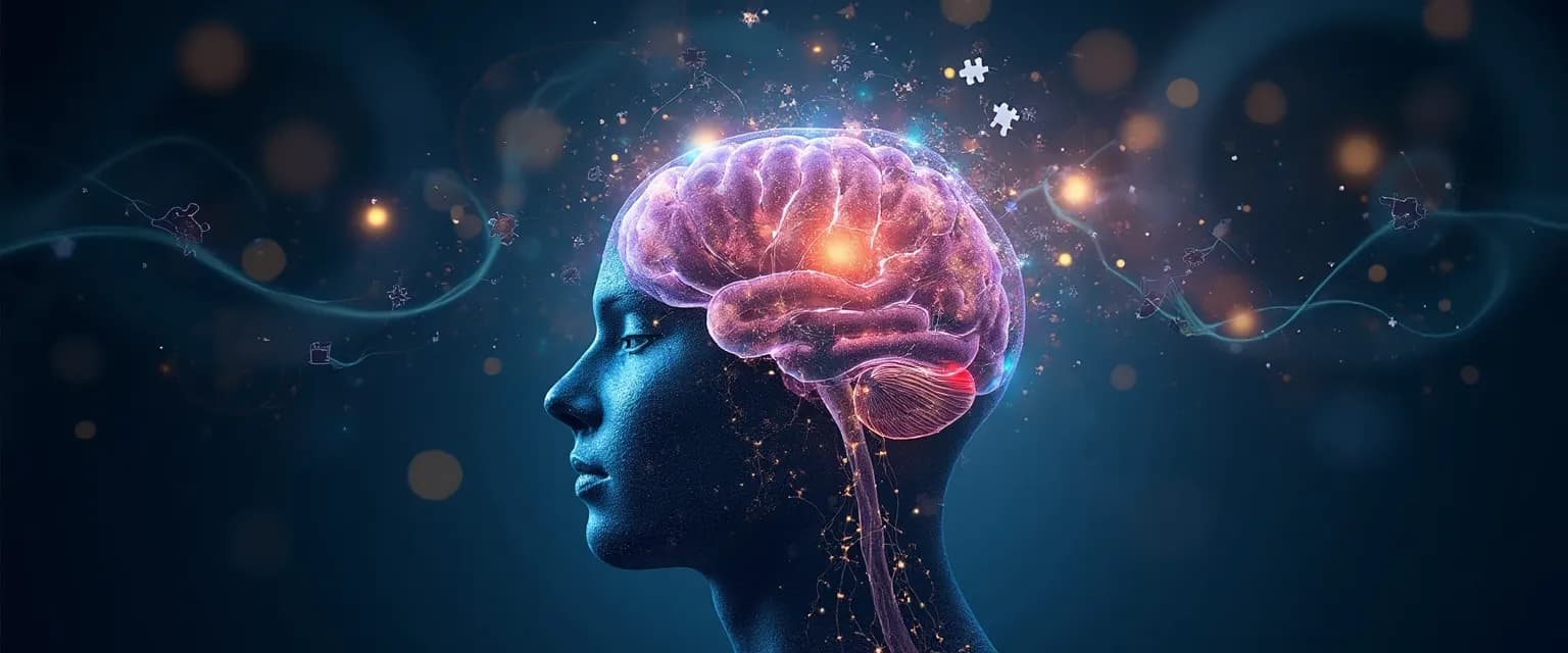 Person using mind exercises to solve problems under pressure