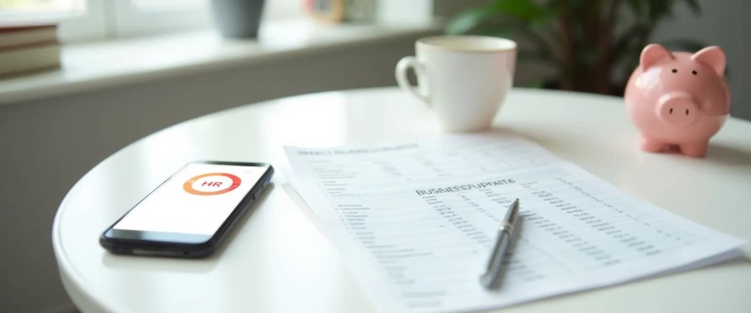 Small business owner using one of the best HR apps on tablet device