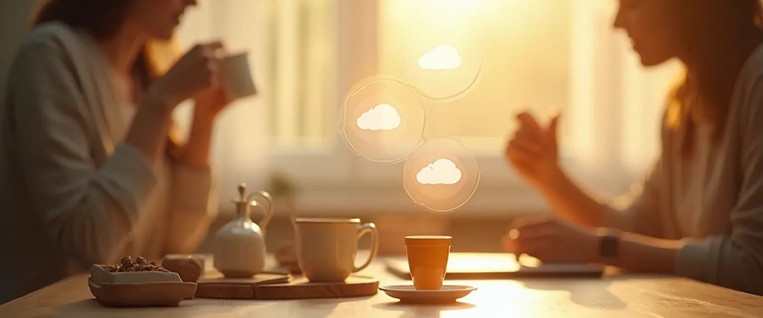 Person practicing self-awareness and self-concept exercises during daily routines