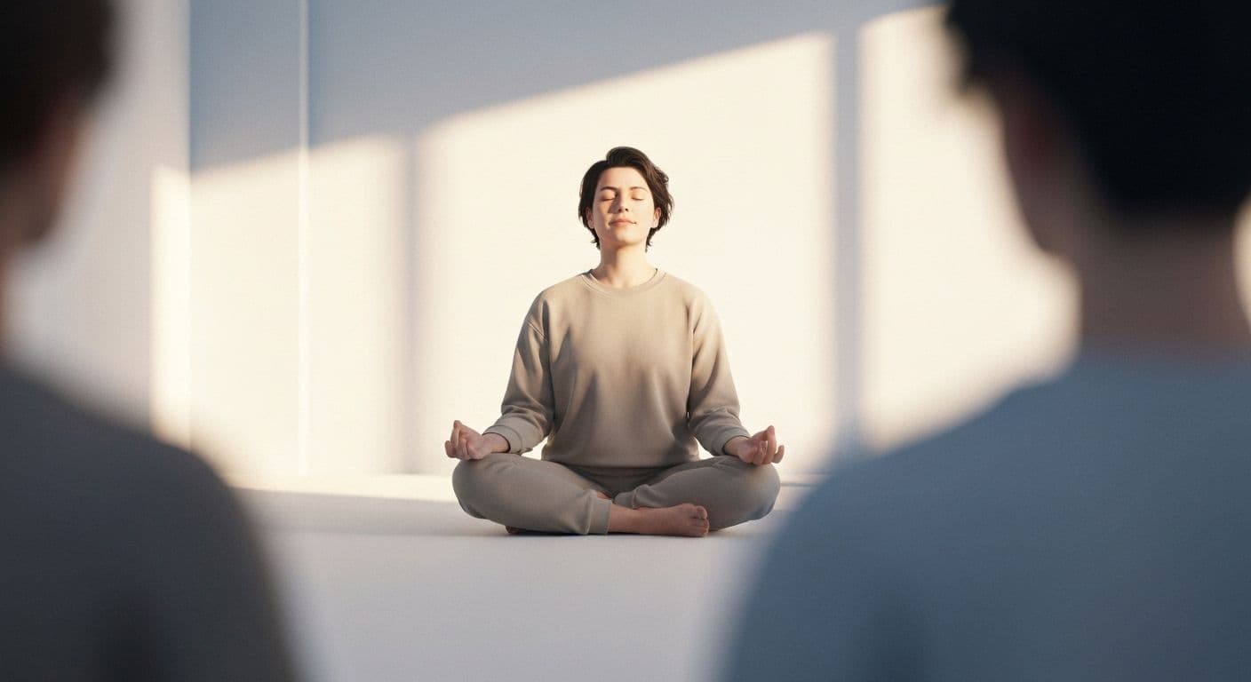 Person practicing mindful observation showing how a person has awareness of self through present moment attention