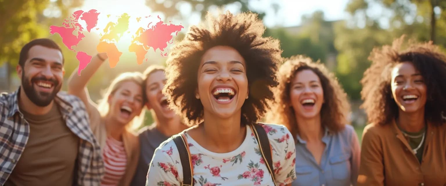 Map highlighting the 7 surprising countries leading the World Happiness Report rankings