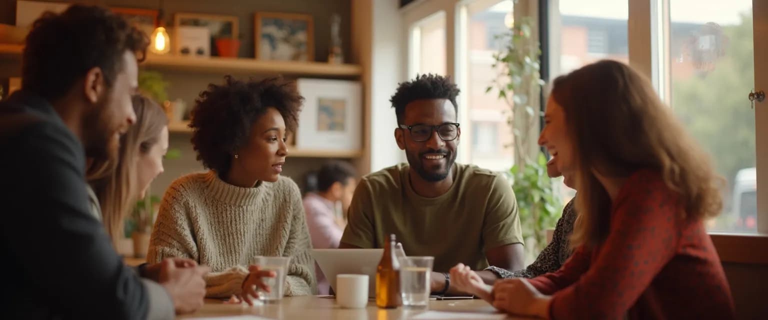 Person practicing emotional intelligence and social awareness exercises during conversation