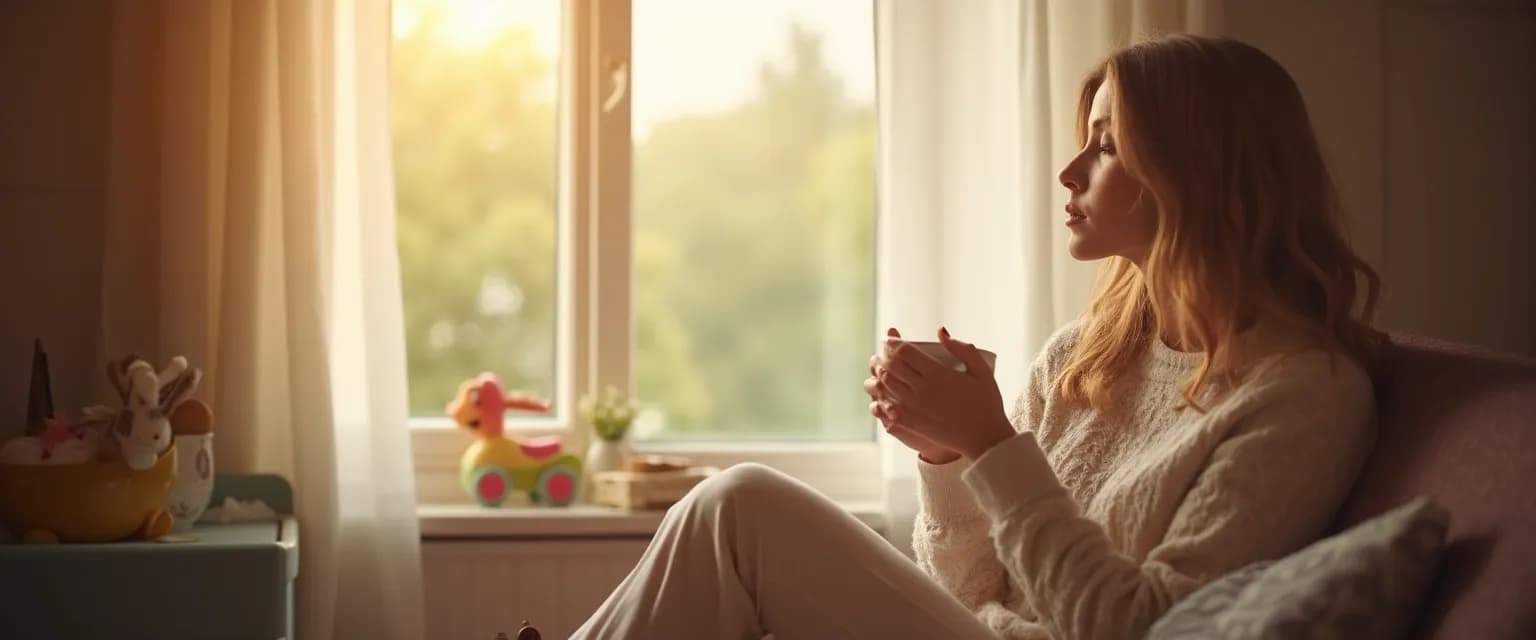 Busy mom enjoying a moment of self-care to become a happier mom