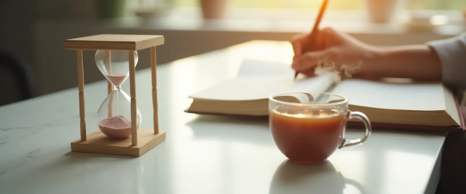 Person practicing 5-minute mindfulness exercise to overcome procrastination