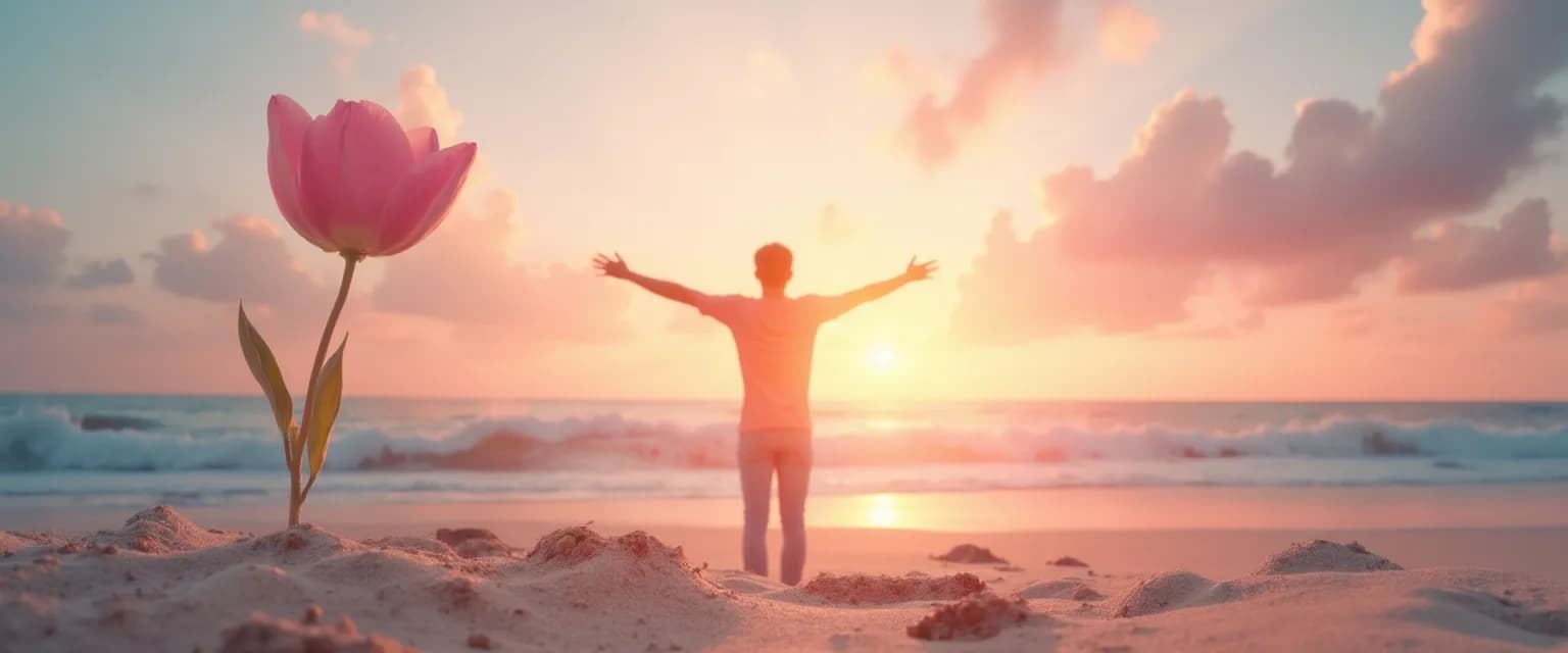 Person embracing new love after heartbreak showing signs of emotional readiness