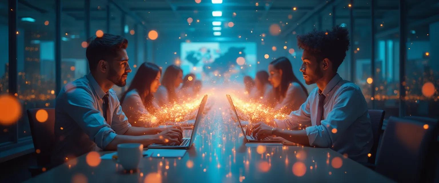 Remote team members building emotional intelligence through virtual connection