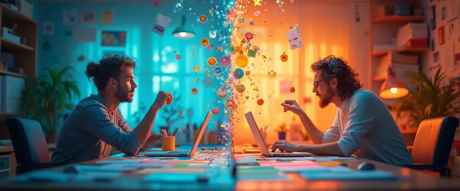 Person using gamification techniques to overcome procrastination at desk