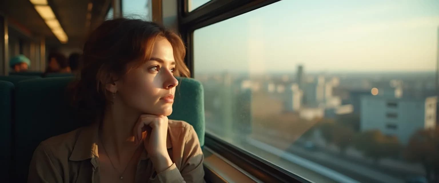 Person practicing mindtalk techniques during their daily commute for mental growth