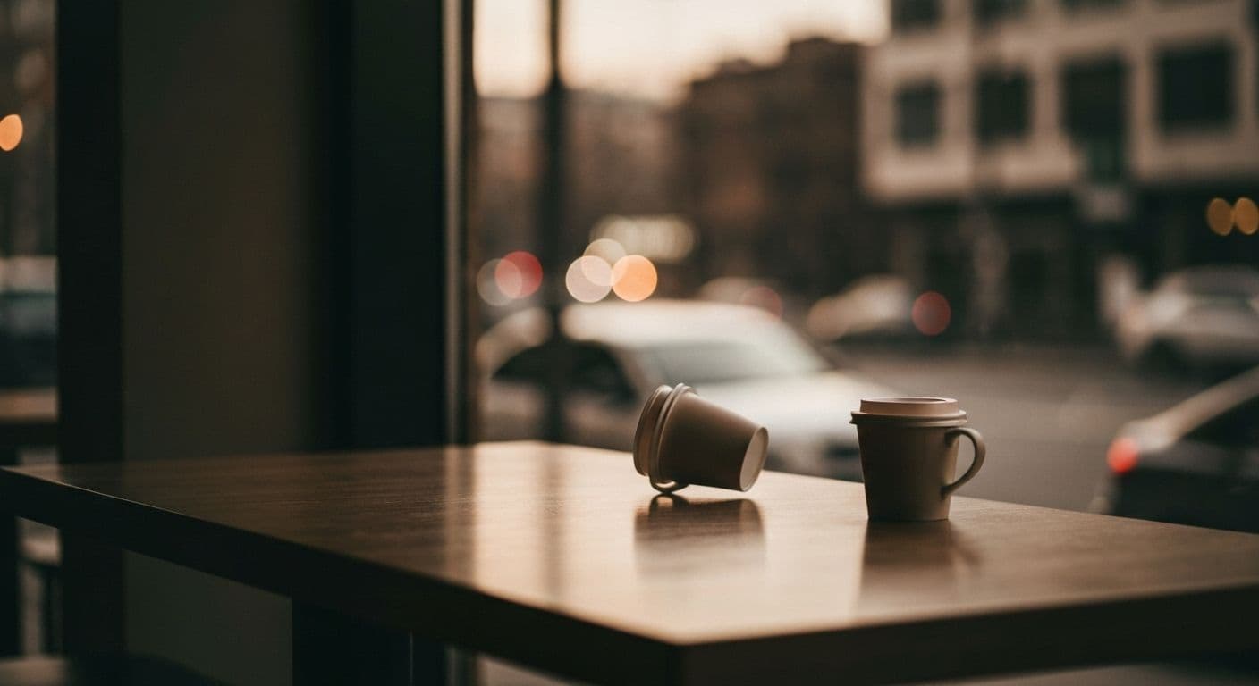 Person confidently walking through familiar location after painful breakup, reclaiming their space