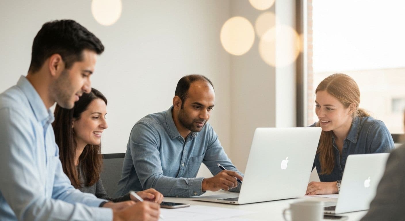 Colleagues having a supportive conversation about what to say to someone who has lost someone in the workplace