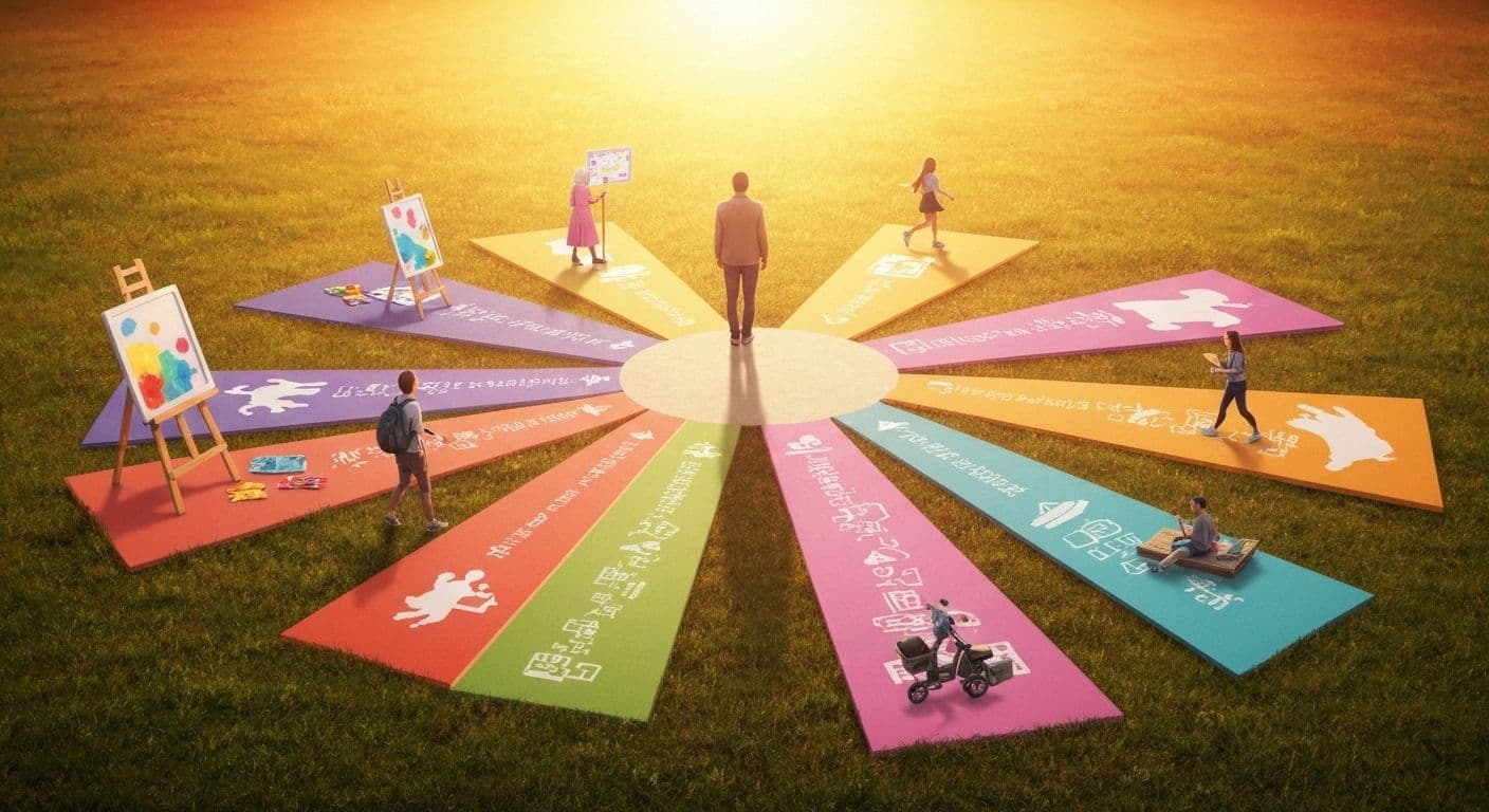 Person discovering new hobbies and interests post-breakup through creative solo activities