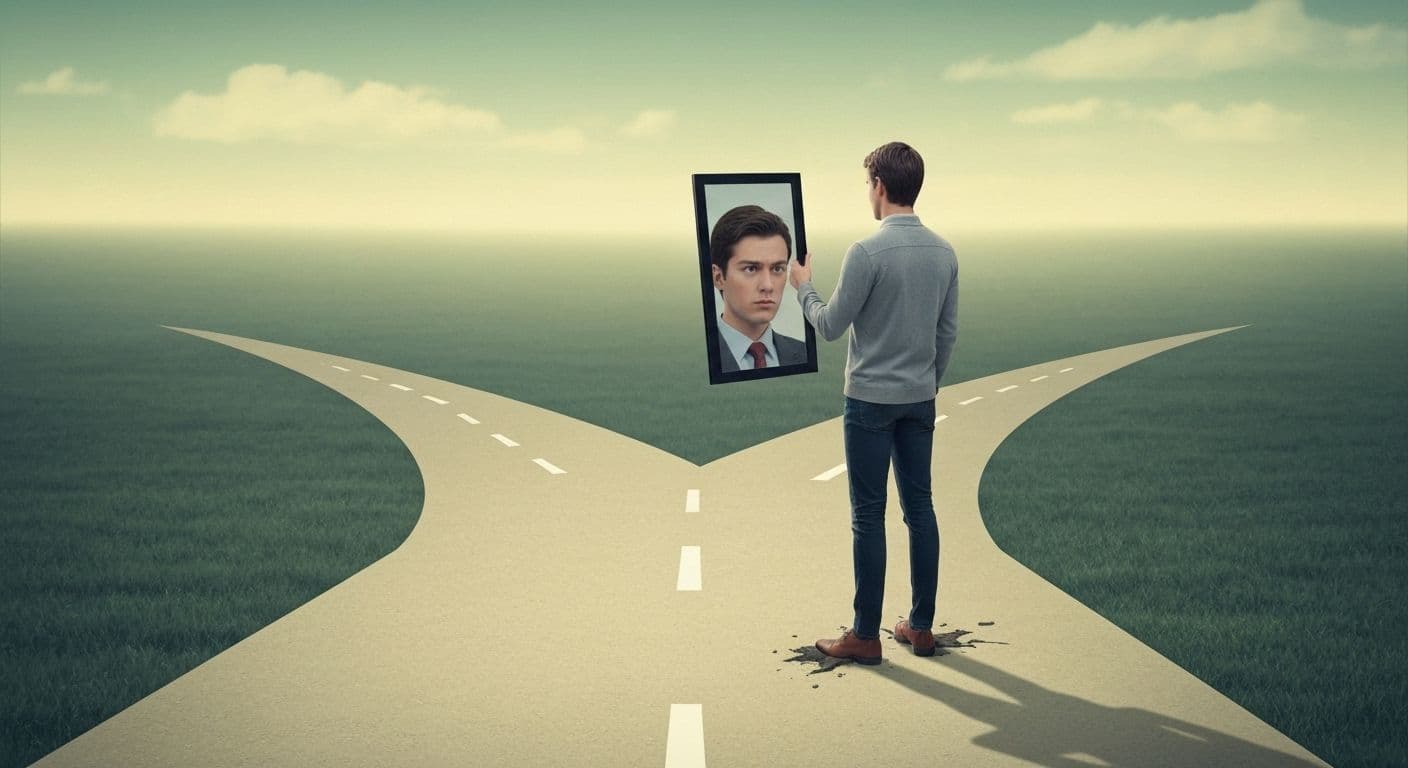 Person bridging gap between self management self awareness through practical action steps