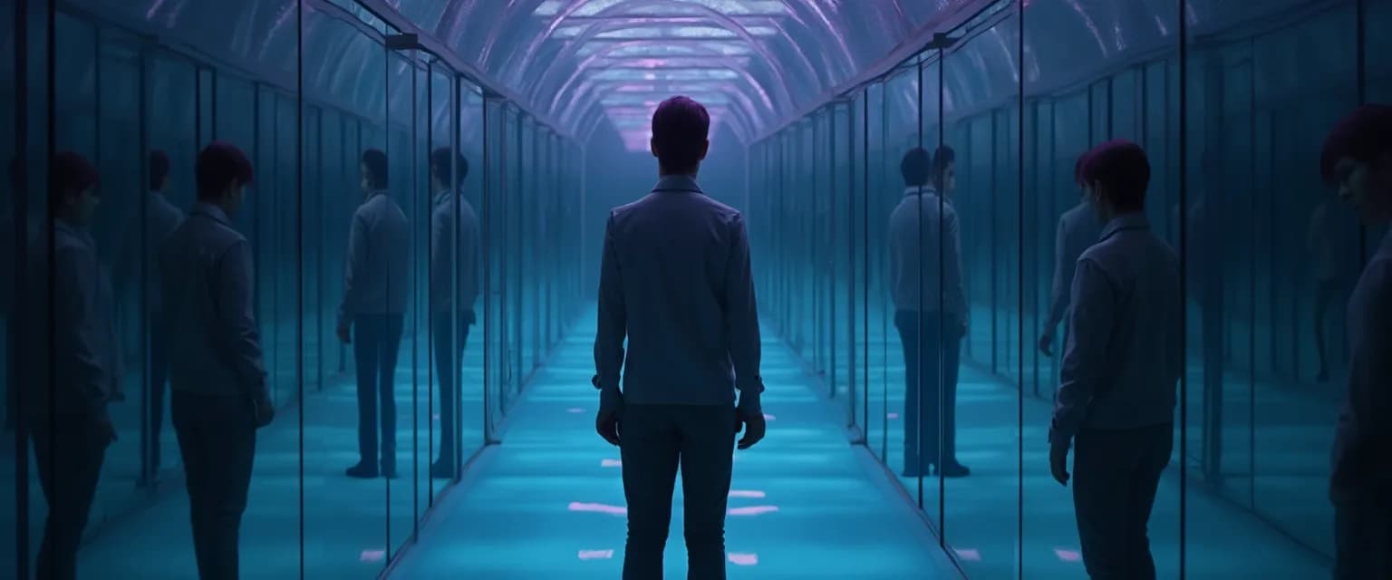 Person breaking free from extreme self awareness anxiety cycle with mindfulness techniques